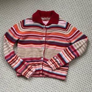 Jackpot Daughter cotton button up cardigan & matching scarf. Size US8 EU122/128